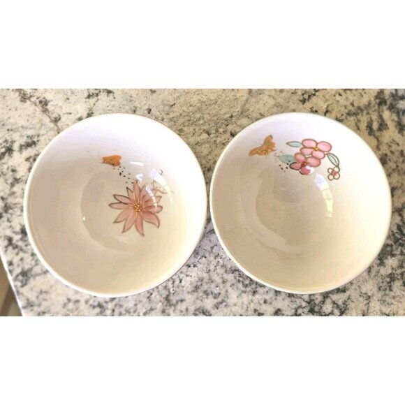 Anthropologie Latte Soup Icecream Bowls (Set Of 2) Handpainted EXCELLENT - Picture 7 of 9